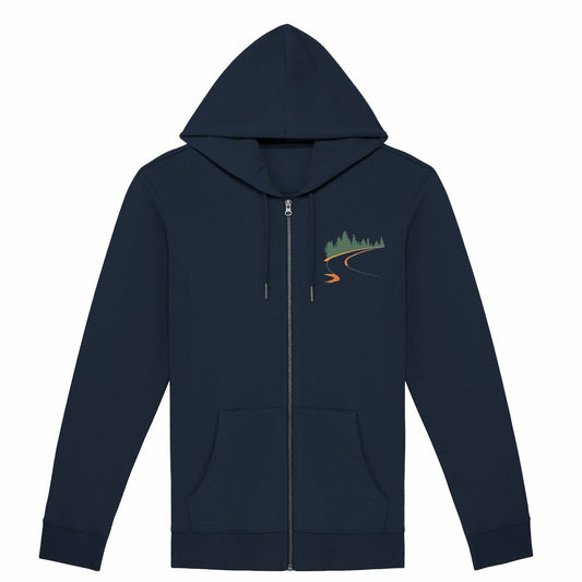 Raidillon de l'Eau Rouge - Hoodie Zippé Premium - logo tricolore