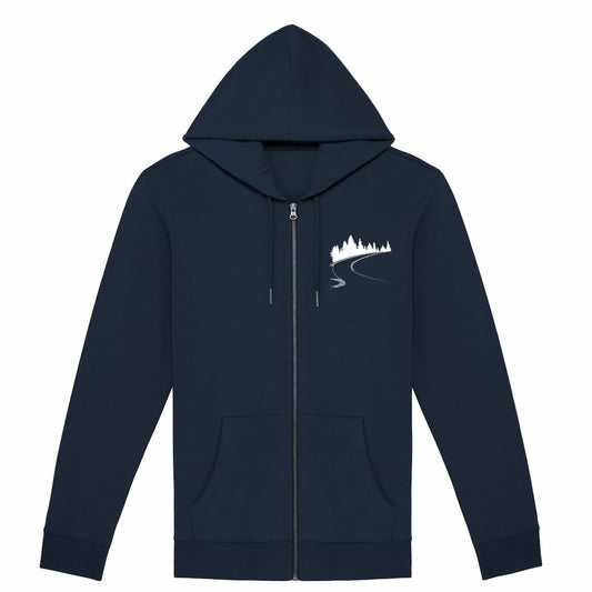 Raidillon de l'Eau Rouge - Hoodie Zippé Premium - logo tricolore